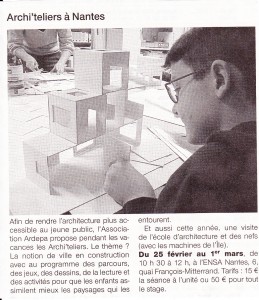 Stage Archi’teliers – Ouest France