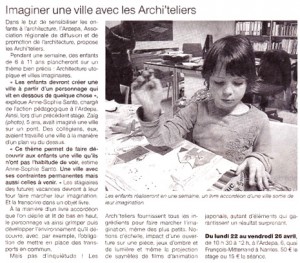 Stage Archi’teliers: on en parle dans la presse!